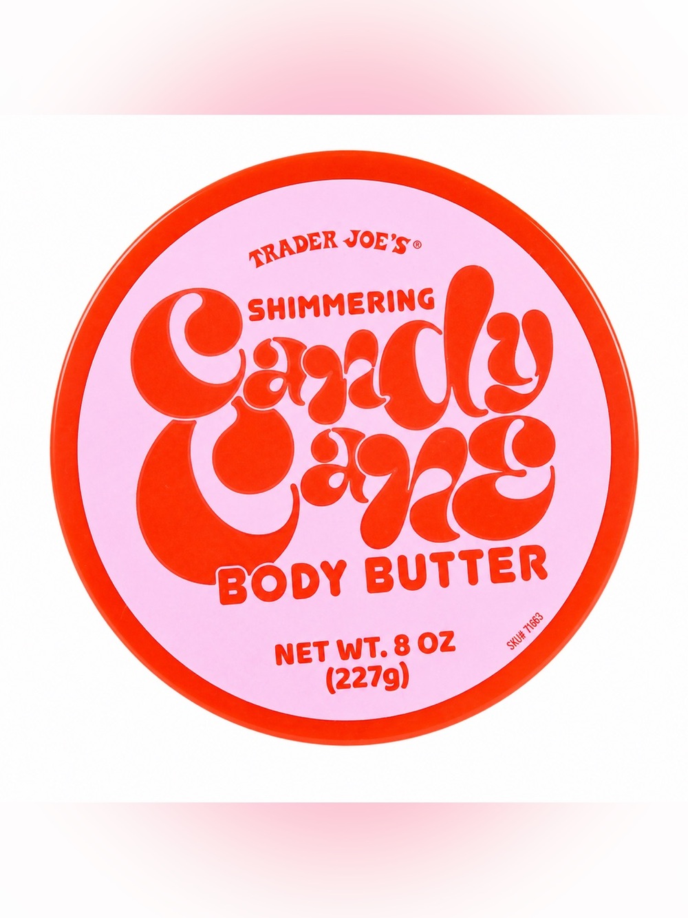 Trader Joe's Shimmering Candy Cane Body Butter - Pink & Red